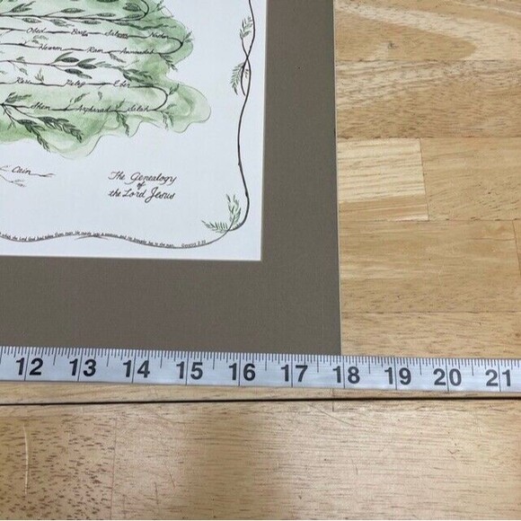 Jesus Christ Geneology Tree of Life Watercolor Llithograph Signed Numbered Mattd - Picture 10 of 11